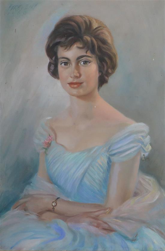 John Strevens (1902-1990) Portrait of a lady 75 x 49cm